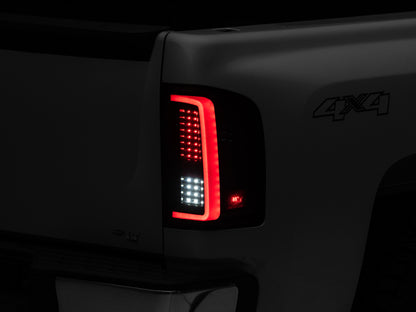 Raxiom 07-13 Chevy Silverado 1500 G2 LED Tail Lights- Black Housing (Clear Lens)