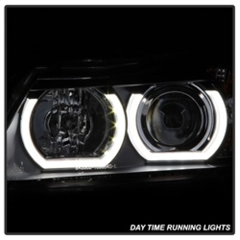 Spyder BMW E90 3-Series 06-08 4DR V2 Headlights - HID Only - Black PRO-YD-BMWE9005V2-HID-DRL-BK