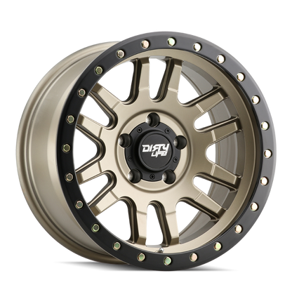 Dirty Life 9309 Canyon Pro 17x9/6x139.7 BP/0mm Offset/106mm Hub Satin Gold Wheel - Beadlock