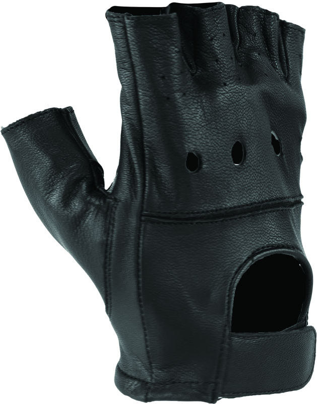 Kuryakyn Leather By River Road Hollister Shorty Gloves Black - Small