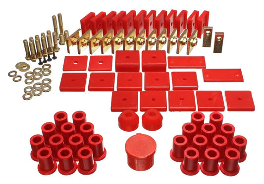 Energy Suspension 64-78 Toyota FJ40 Land Cruiser Red Hyper-Flex Master Bushing Set