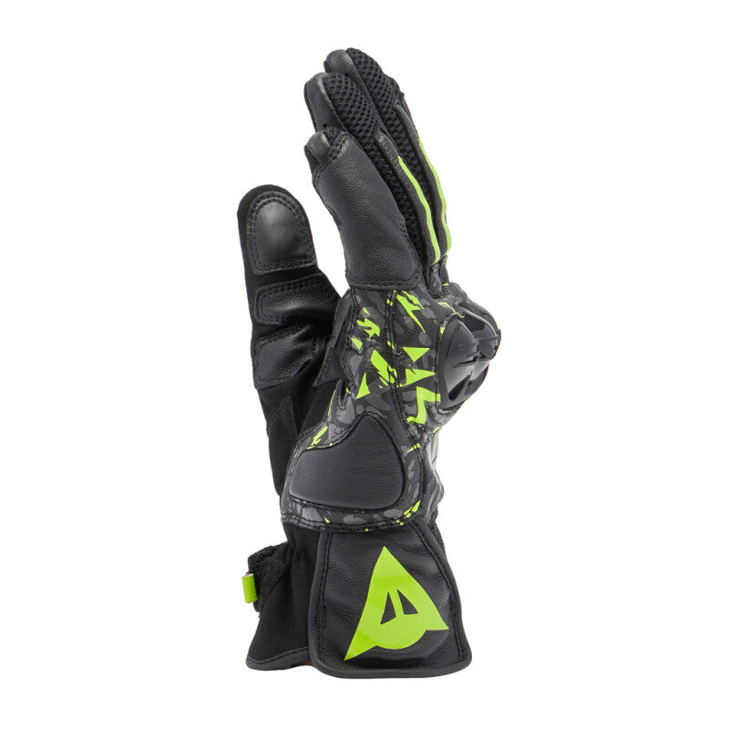 Dainese Mig 3 Unisex Leather Gloves Black/Anthracite/Yellow Fluorescent - Medium