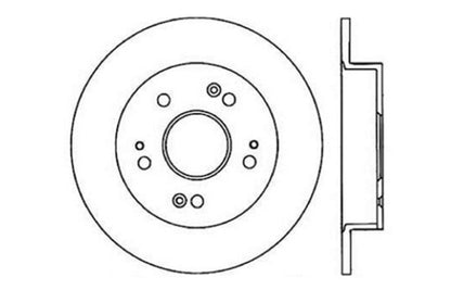 StopTech 06-07 Acura CSX (Canada) / 06-09 Honda Civic / 97-01 Prelude Drilled Right Rear Rotor