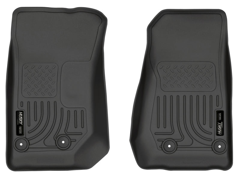 Husky Liners 14 Jeep Wrangler 2/4 Door Weatherbeater Black Front Floor Liners