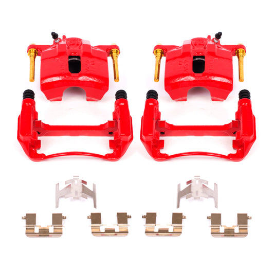 Power Stop 97-99 Acura CL Front Red Calipers w/Brackets - Pair