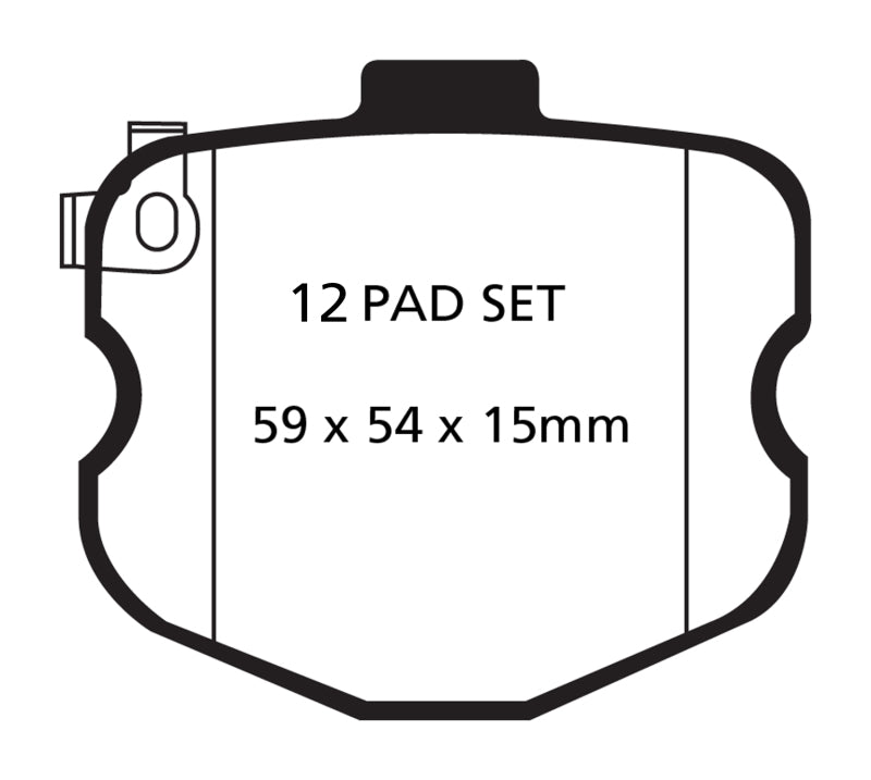 EBC 10-13 Chevrolet Corvette (C6) 6.2 Grand Sport Yellowstuff Front Brake Pads