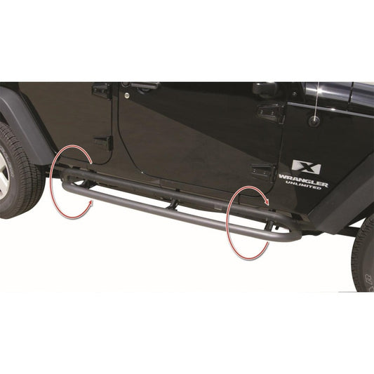 Rampage 2007-2018 Jeep Wrangler(JK) Srs Side Bar Rockerguard Step - Black