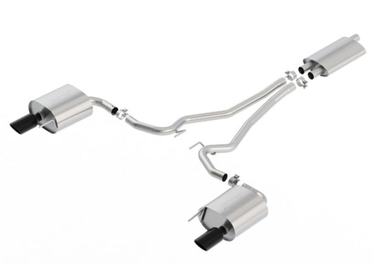 Borla 15-17 Ford Mustang EcoBoost 2.3L EC-Type Cat Back Single Round 4.0in OD 9.5in L Tips Exhaust