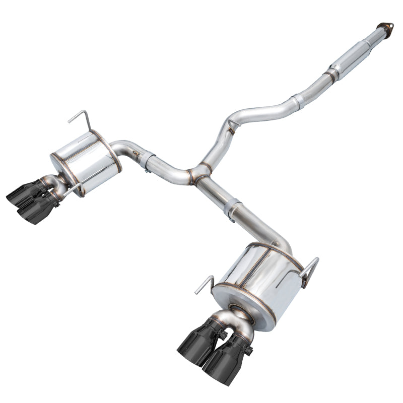 AWE Tuning Subaru STI VA / WRX GV / STI GV Sedan Touring Edition Exhaust - Diamond Black Tip (102mm) - Precision R