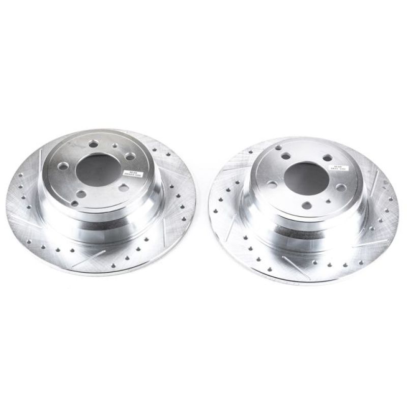 Power Stop 94-97 Volvo 850 Rear Evolution Drilled & Slotted Rotors - Pair