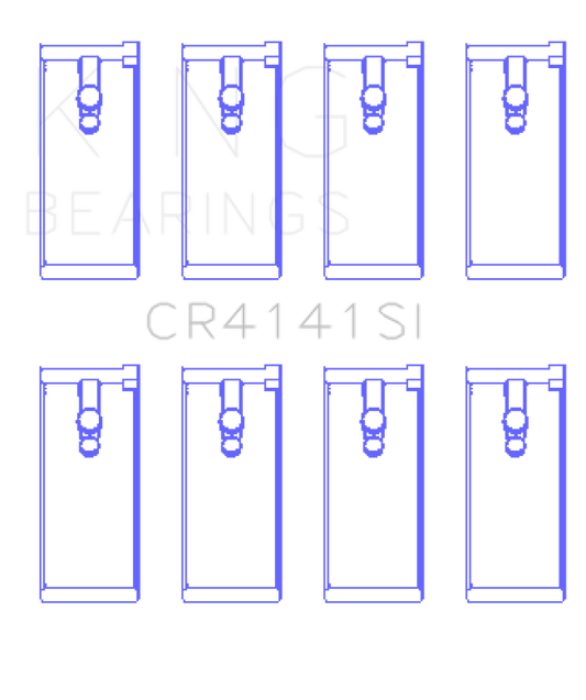 King Engine Bearings Isuzu 4Zb1/4Zd1/G130/G161/G201 (Size +0.50mm) Connecting Rod Bearing Set