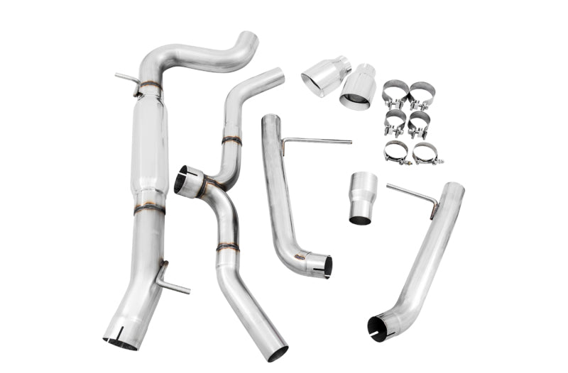 AWE Tuning VW MK7 Golf Alltrack/Sportwagen 4Motion Track Edition Exhaust - Polished Silver Tips - Precision R