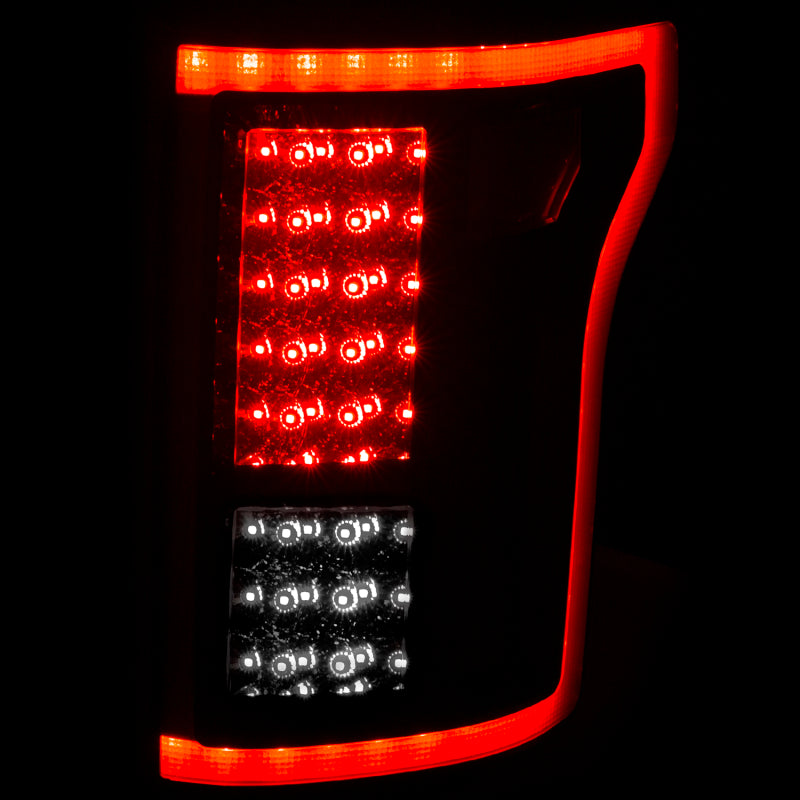 ANZO 2015-2016 Ford F-150 LED Taillights Red/Smoke