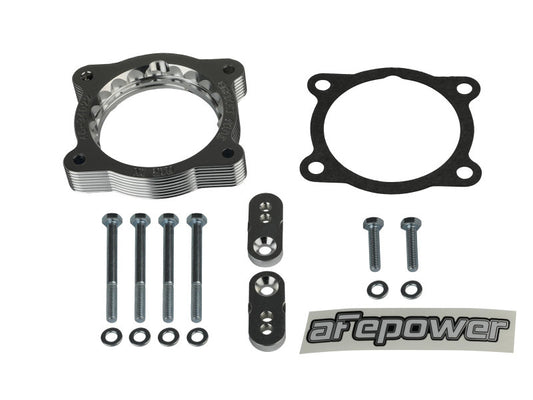 aFe 02-09 Chevrolet Trailblazer/ 02-09 GMC Envoy L6 4.2L Silver Bullet Throttle Body Spacer - Silver Precision R