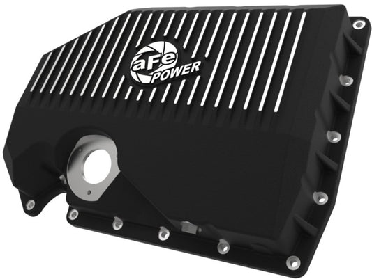 aFe 05-19 VW 1.8L/2.0L w/ Oil Sensor Engine Oil Pan Black POWER Street Series w/ Machined Fins Precision R