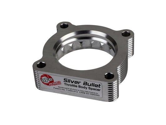 aFe 07-12 Dodge 1500 / 07-12 Dodge Dakota V6 3.7L Silver Bullet Throttle Body Spacer - Silver Precision R