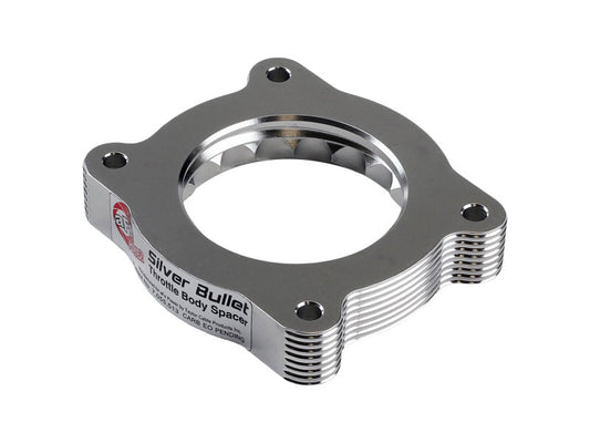 aFe 07-13 Chevrolet Silverado 1500/GMC Sierra 1500 Silver Bullet Throttle Body Spacer - Silver Precision R