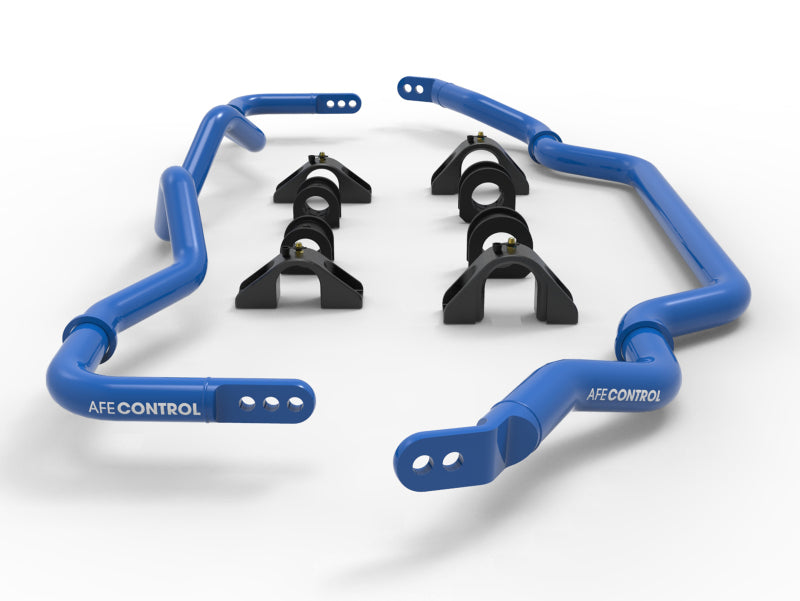 aFe 09-20 Nissan 370Z V6-3.7L Front and Rear Control Sway Bar Set - Blue Precision R