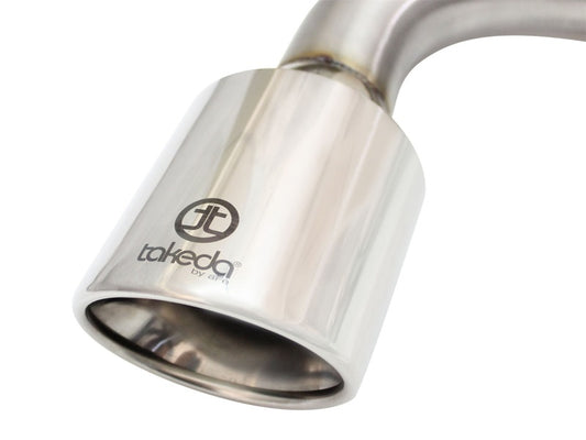 aFe 11-16 Scion TC L4-2.5L 304SS 2-1/4in to 2-1/2in Axle-Back Takeda Exhaust w/ Polished Tip Precision R