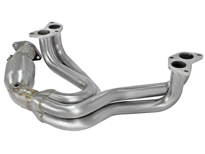 aFe 12-17 Toyota 86 / FRS / BRZ Twisted Steel 304 Stainless Steel Long Tube Header w/ Cat Precision R