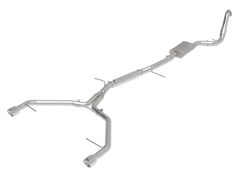 aFe 17-19 Audi A4 (B9) MACH Force-Xp 3in to 2.5in 304 SS Cat-Back Exhaust System-Dual Polished Tips Precision R