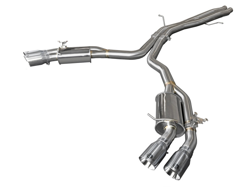 aFe 18-20 Audi RS5 Coupe MACH Force-Xp 3in to 2.5in 304 SS Axle-Back Exhaust System-Quad Polish Tips Precision R