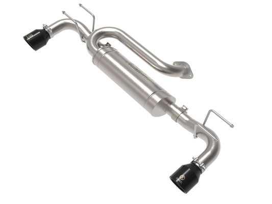 aFe 19-22 Mazda 3 L4 2.5L Takeda 3in to 2-1/2in 304 Stainless Steel Axle-Back Exhaust w/ Black Tip Precision R