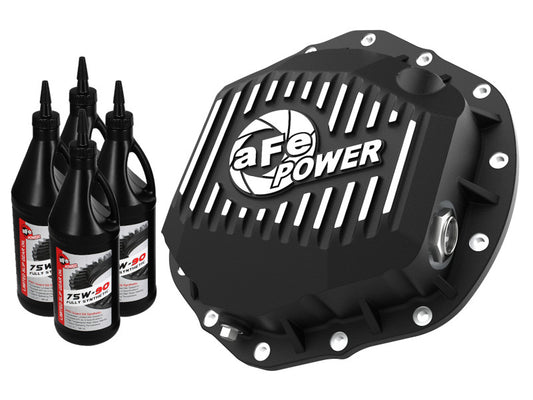 aFe 19-23 Dodge Ram 2500/3500 Pro Series Rear Differential Cover - Black w/ Machined Fins Precision R