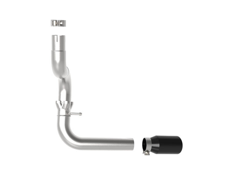 aFe 20-21 Jeep Wrangler Large Bore-HD 3in 304 Stainless Steel DPF-Back Exhaust System - Black Tip Precision R