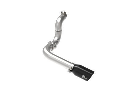 aFe 20-21 Jeep Wrangler Large Bore-HD 3in 304 Stainless Steel DPF-Back Exhaust System - Black Tip Precision R