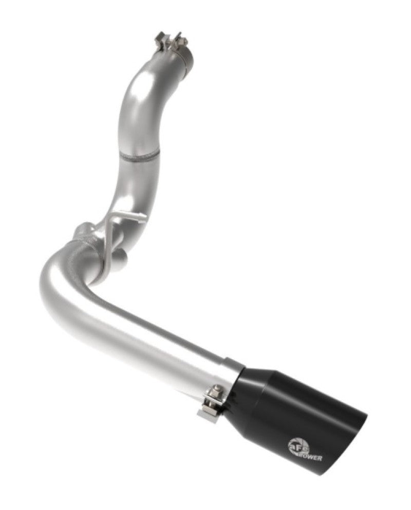 aFe 20-21 Jeep Wrangler Large Bore-HD 3in 304 Stainless Steel DPF-Back Exhaust System - Black Tip Precision R