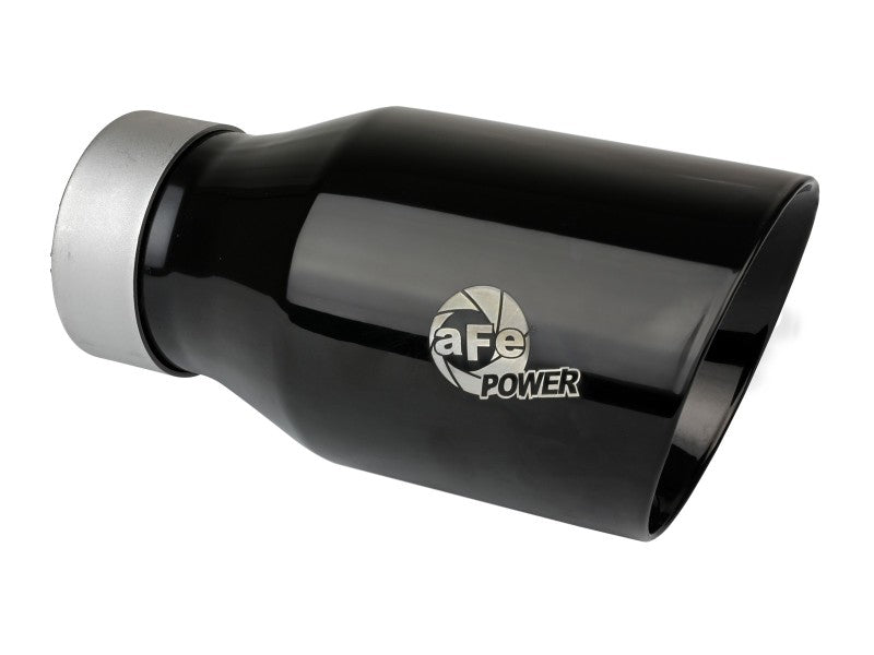 aFe 20-21 Jeep Wrangler Large Bore-HD 3in 304 Stainless Steel DPF-Back Exhaust System - Black Tip Precision R