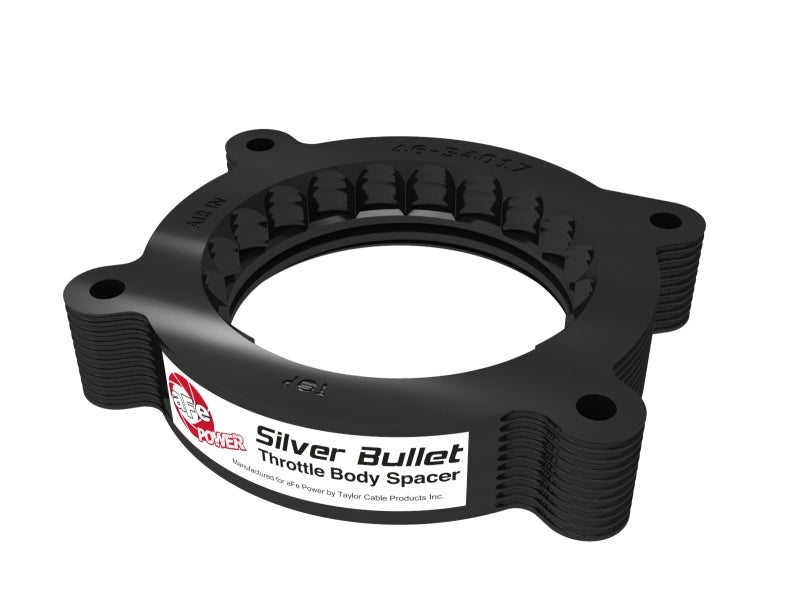 aFe 2020 Vette C8 Silver Bullet Aluminum Throttle Body Spacer / Works With Factory Intake Only - Blk Precision R