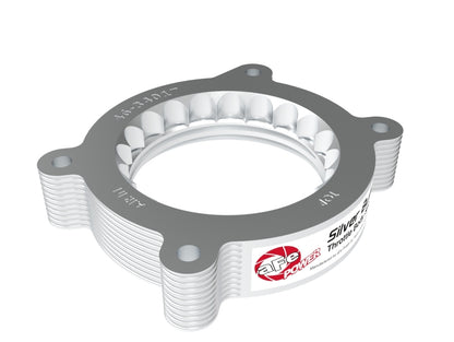 aFe 2020 Vette C8 Silver Bullet Aluminum Throttle Body Spacer Works w/ Factory Intake Only - Silver Precision R