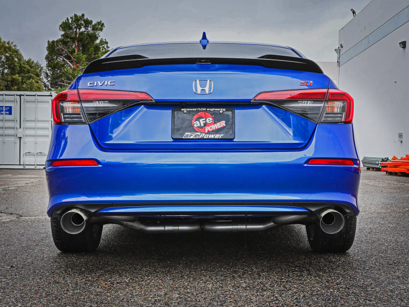 aFe 22-23 Honda Civic Si L4 1.5L (t) Takeda 2.5in to 3in 304 SS Cat-Back Exhaust w/ Polished Tips Precision R