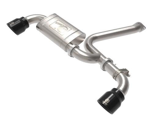 aFe 22-23 Hyundai Kona N L4 2.0L (t) Takeda 3in SS Axle-Back Exhaust System w/ Black Tips Precision R