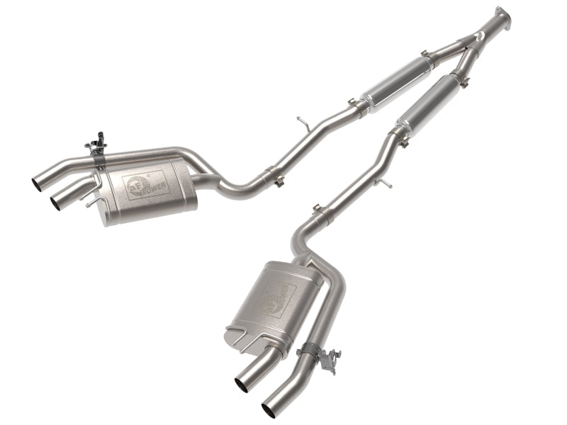 aFe 22-23 Kia Stinger L4-2.5L Turbo Gemini XV 3in to Dual 2-1/2in Cat-Back Exhaust System w/ Cut-Out Precision R