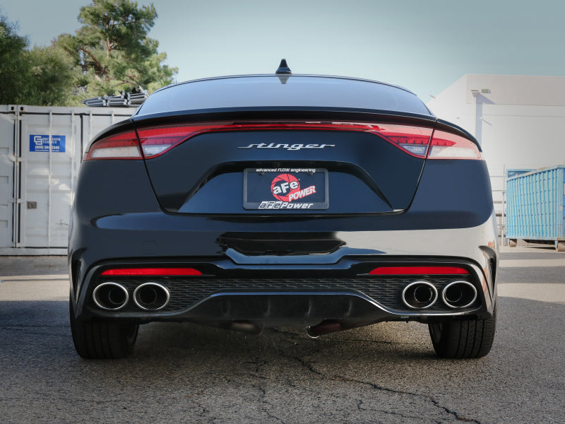 aFe 22-23 Kia Stinger L4-2.5L Turbo Gemini XV 3in to Dual 2-1/2in Cat-Back Exhaust System w/ Cut-Out Precision R