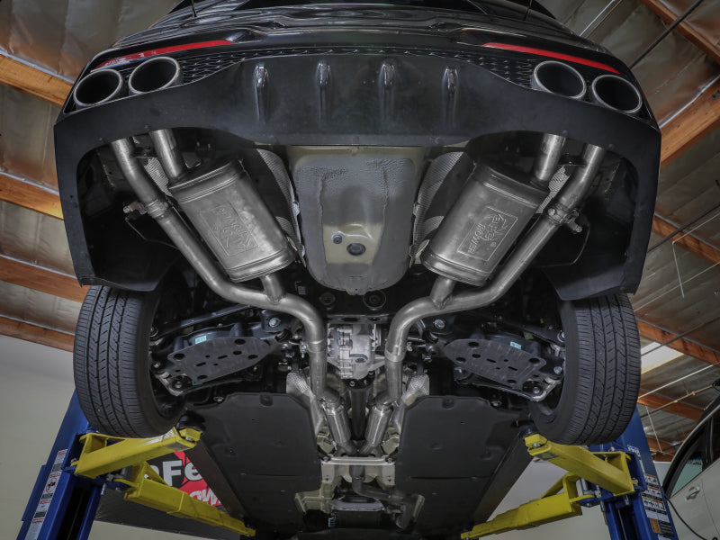 aFe 22-23 Kia Stinger L4-2.5L Turbo Gemini XV 3in to Dual 2-1/2in Cat-Back Exhaust System w/ Cut-Out Precision R