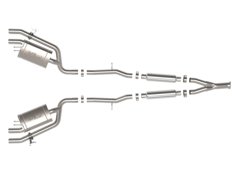 aFe 22-23 Kia Stinger L4-2.5L Turbo Gemini XV 3in to Dual 2-1/2in Cat-Back Exhaust System w/ Cut-Out Precision R