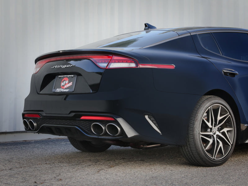 aFe 22-23 Kia Stinger L4-2.5L Turbo Gemini XV 3in to Dual 2-1/2in Cat-Back Exhaust System w/ Cut-Out Precision R