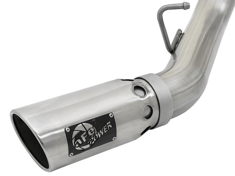 aFe ATLAS 4in DPF-Back Alum Steel Exhaust System w/Dual Exit Polished Tip 2017 GM Duramax 6.6L (td) Precision R