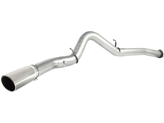 aFe ATLAS 5in DPF-Back Alum Steel Exhaust System Polished Tip GM Diesel Trucks 7.5-10 V8-6.6L td LMM Precision R