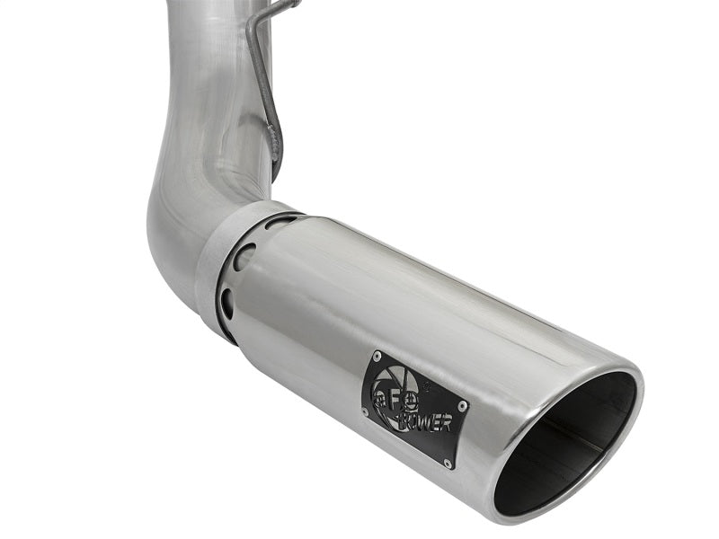 aFe ATLAS 5in DPF-Back Alum Steel Exhaust System w/Polished Tip 2017 Ford Diesel Trucks V8-6.7L (td) Precision R