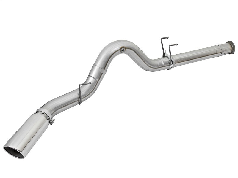 aFe ATLAS 5in DPF-Back Alum Steel Exhaust System w/Polished Tip 2017 Ford Diesel Trucks V8-6.7L (td) Precision R