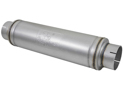 aFe ATLAS Aluminized Steel Muffler 5in Center/Center 24in L x 7in Diameter - Round Body Precision R