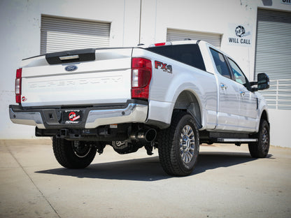 aFe Apollo GT Series 3-1/2in 409 SS Axle-Back Exhaust 17-20 Ford F-250/F-350 Black Tips w/o Muffler Precision R