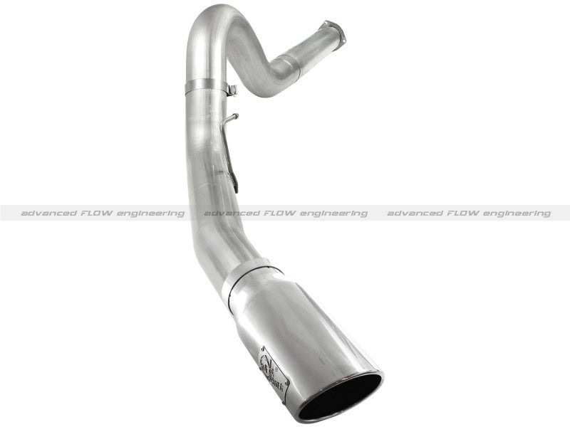 aFe Atlas 5in DPF-Back Aluminized Steel Exh Sys, Ford Diesel Trucks 11-14 v8-6.7L (td) Polished tip Precision R