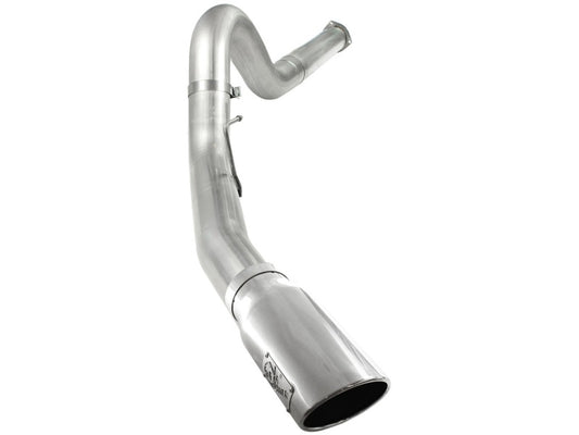 aFe Atlas 5in DPF-Back Aluminized Steel Exh Sys, Ford Diesel Trucks 11-14 v8-6.7L (td) Polished tip Precision R