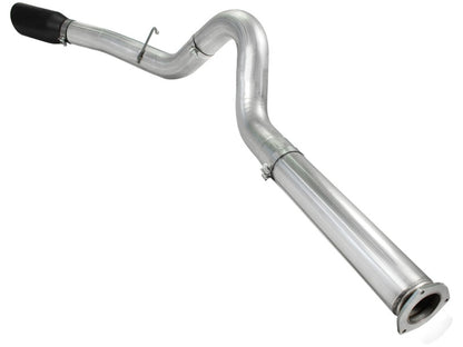 aFe Atlas 5in DPF-Back Aluminized Steel Exh Sys Ford Diesel Trucks 11-14 v8-6.7L td wrinkled blk tip Precision R